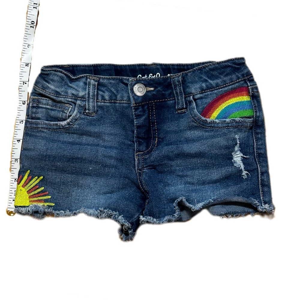 Cat & Jack Toddler Girl's XS Jean shorts Stretch
Rainbow